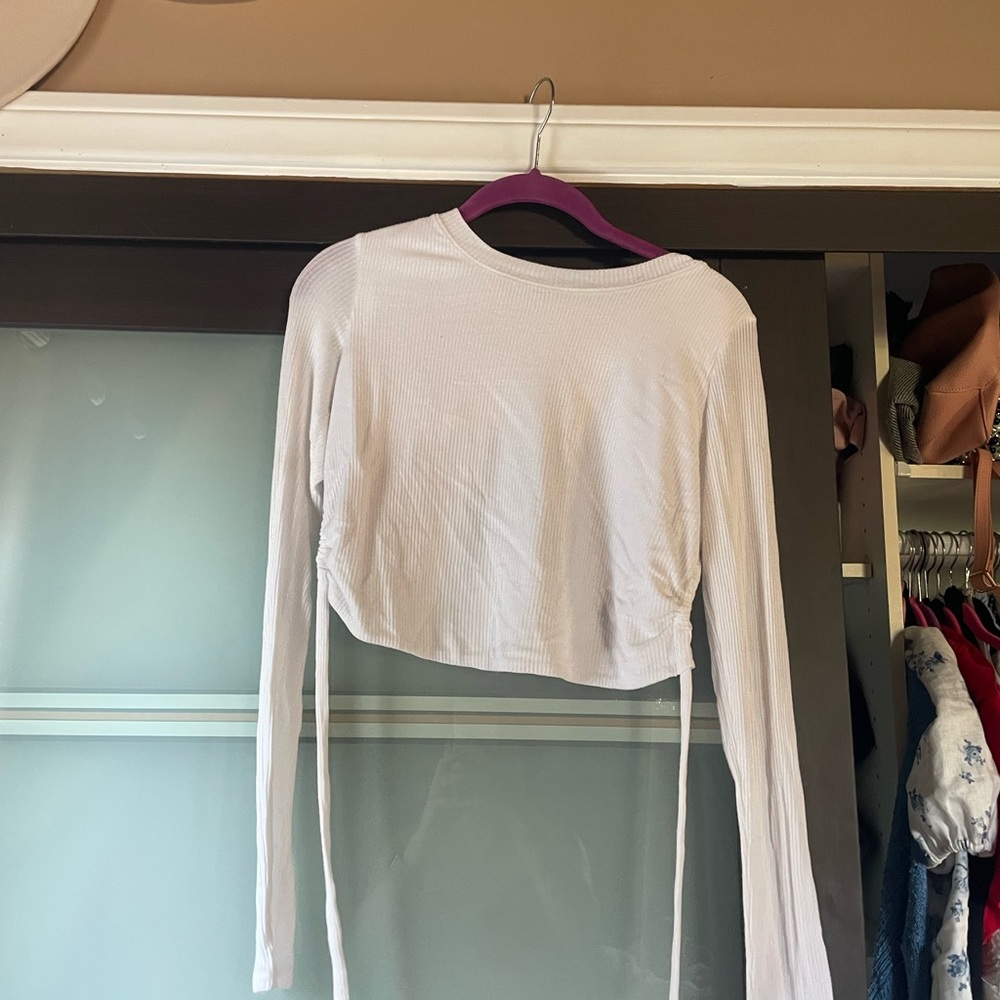 Alo White Long Sleeve Top